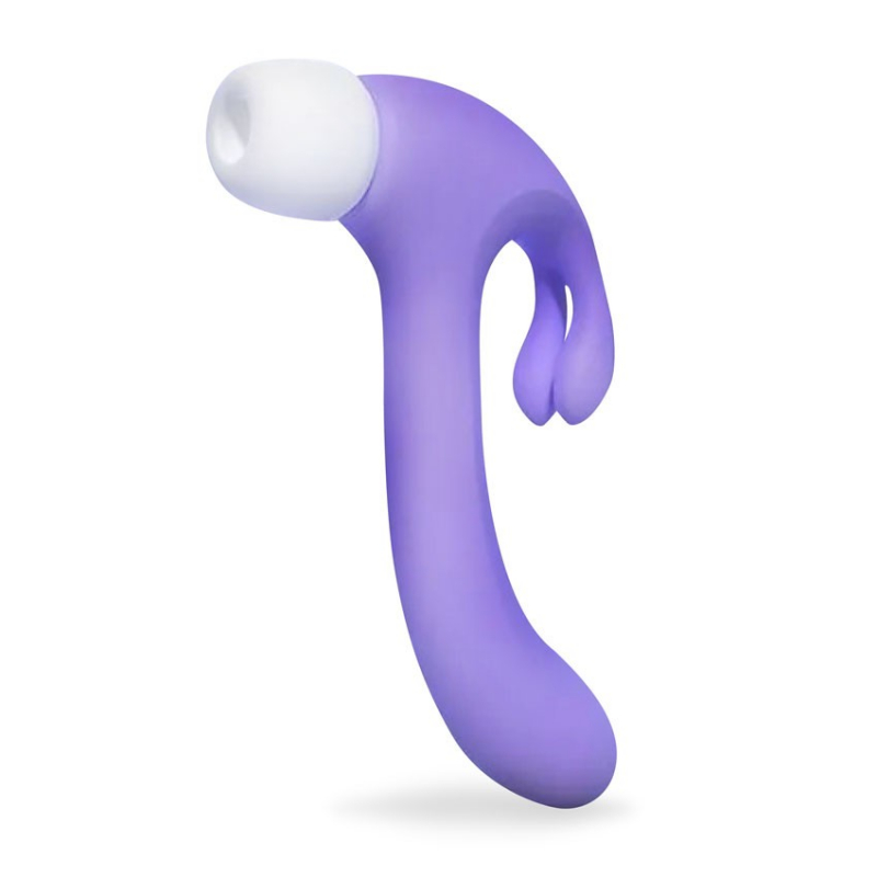 Вибратор - стимулятор клитора 2 в 1 "S-Hande Hammer Rabbit" сиреневый 